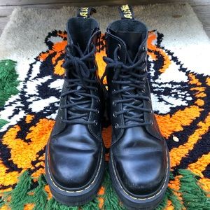Black Doc Marten Platform Jadon Black Boots